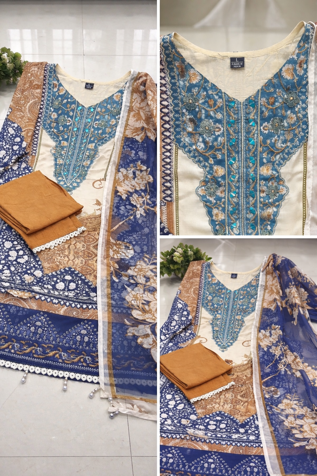 Berry Silk Hand Mirror Work Suit Set