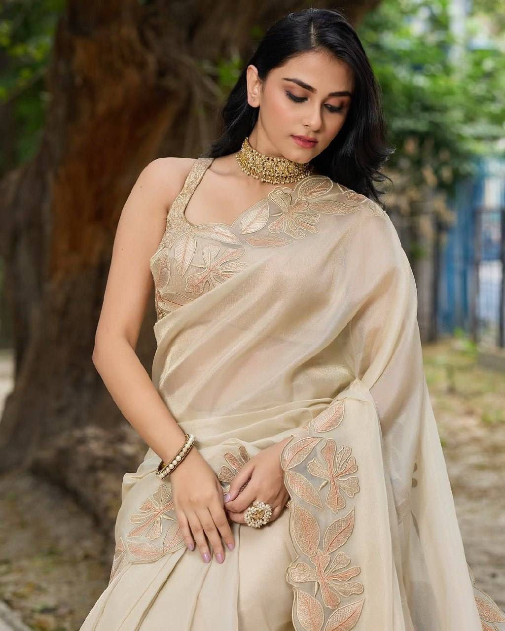 Premium Sindhur Organza Silk Saree✨