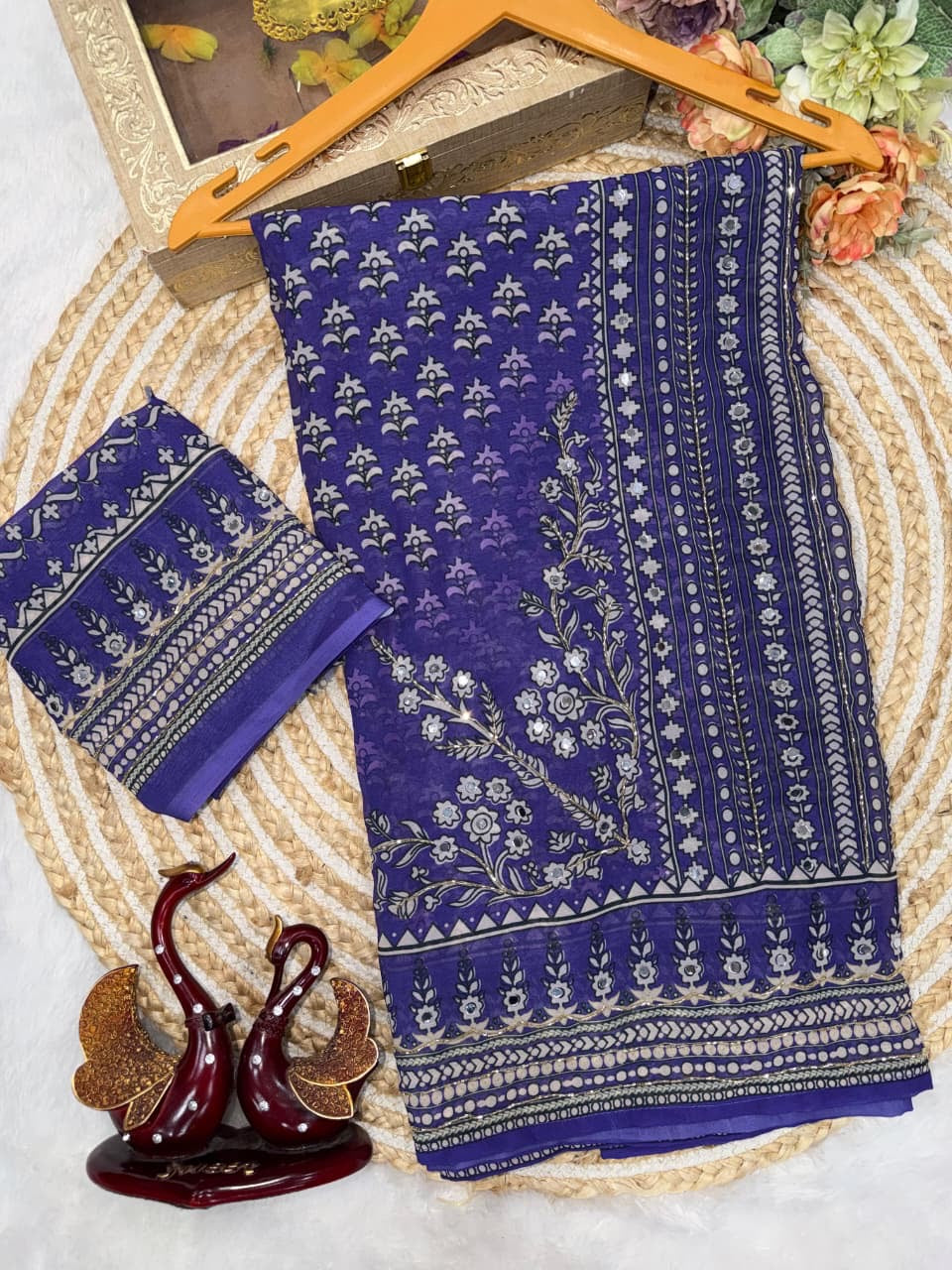 Noor-e-Mirror Fox Georgette Saree