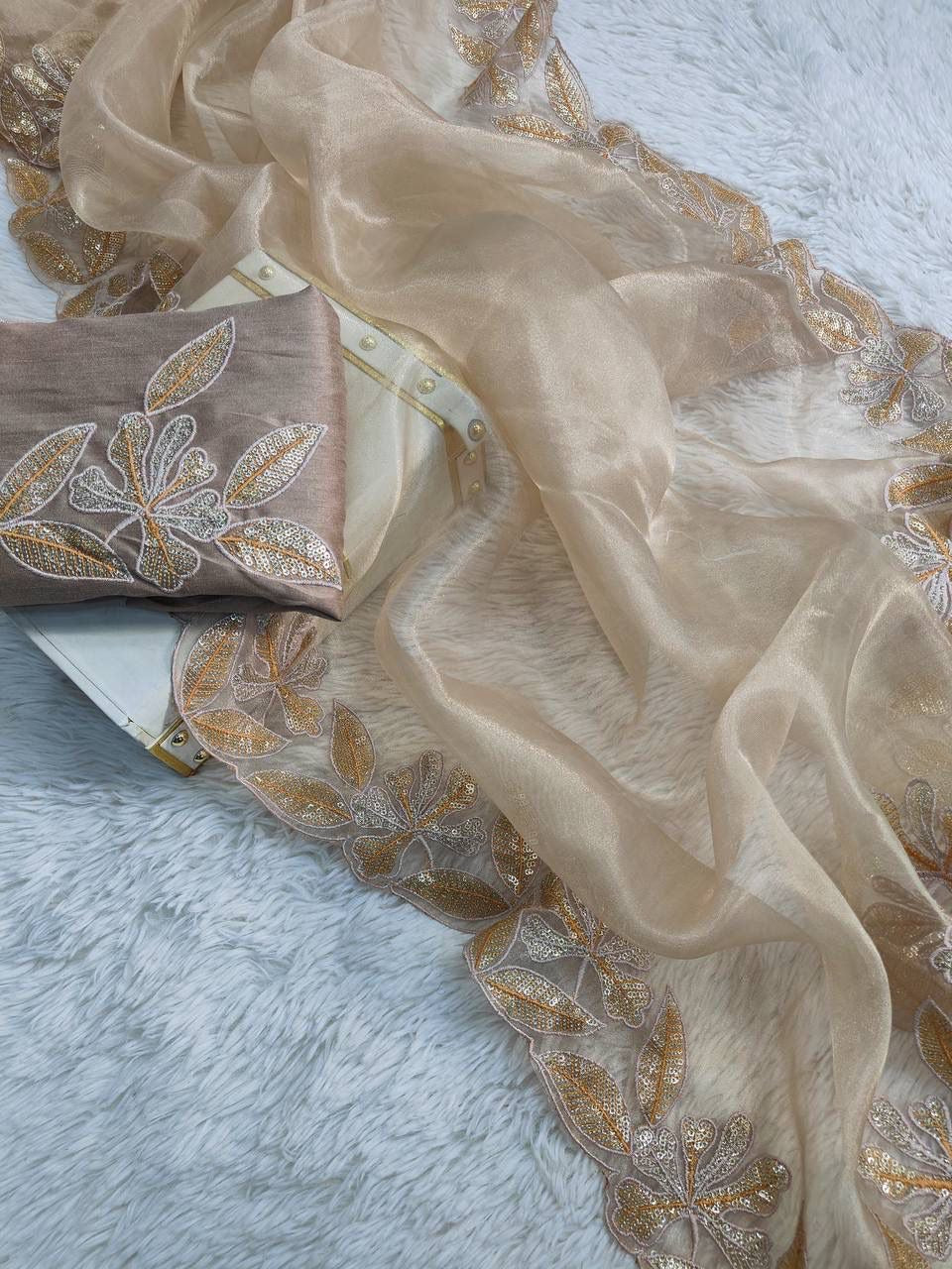 Premium Sindhur Organza Silk Saree✨