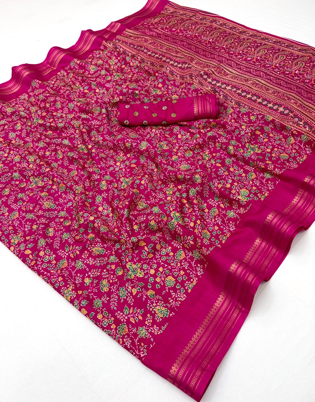 ✨ Royal Rani Pink Soft Dola Saree | Elegant Festive Collection ✨