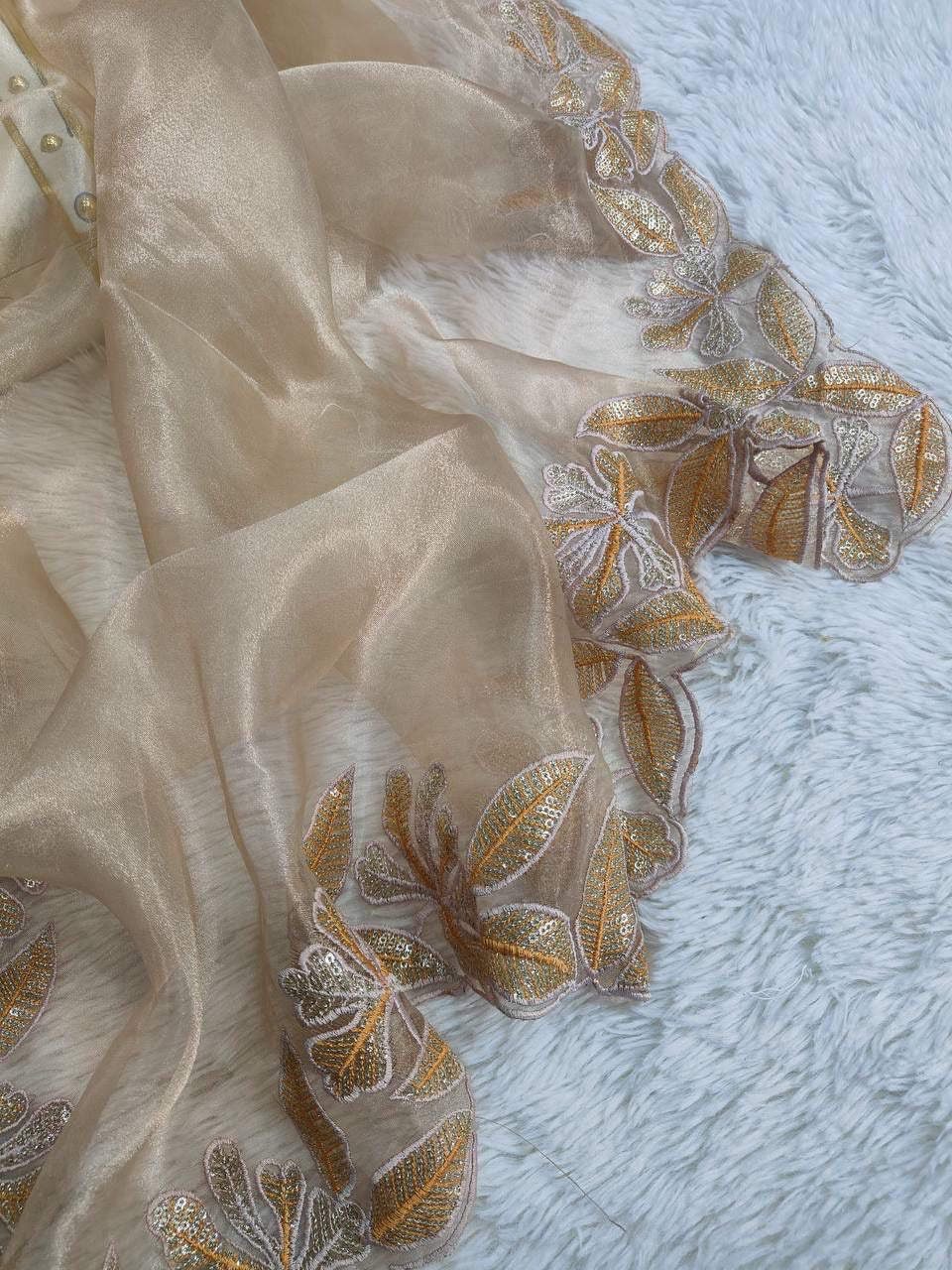 Premium Sindhur Organza Silk Saree✨
