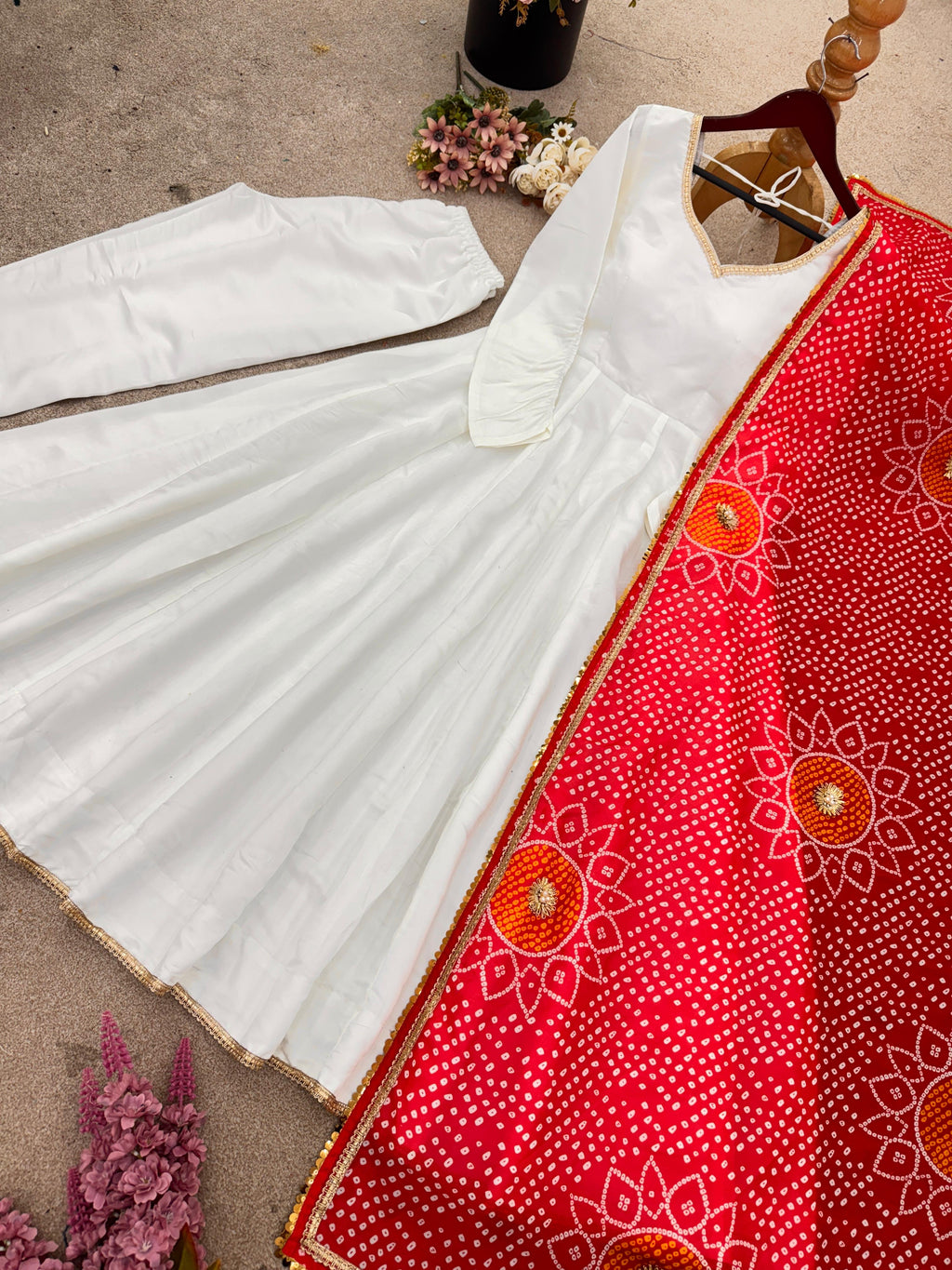 Roman Silk Anarkali Suit Set