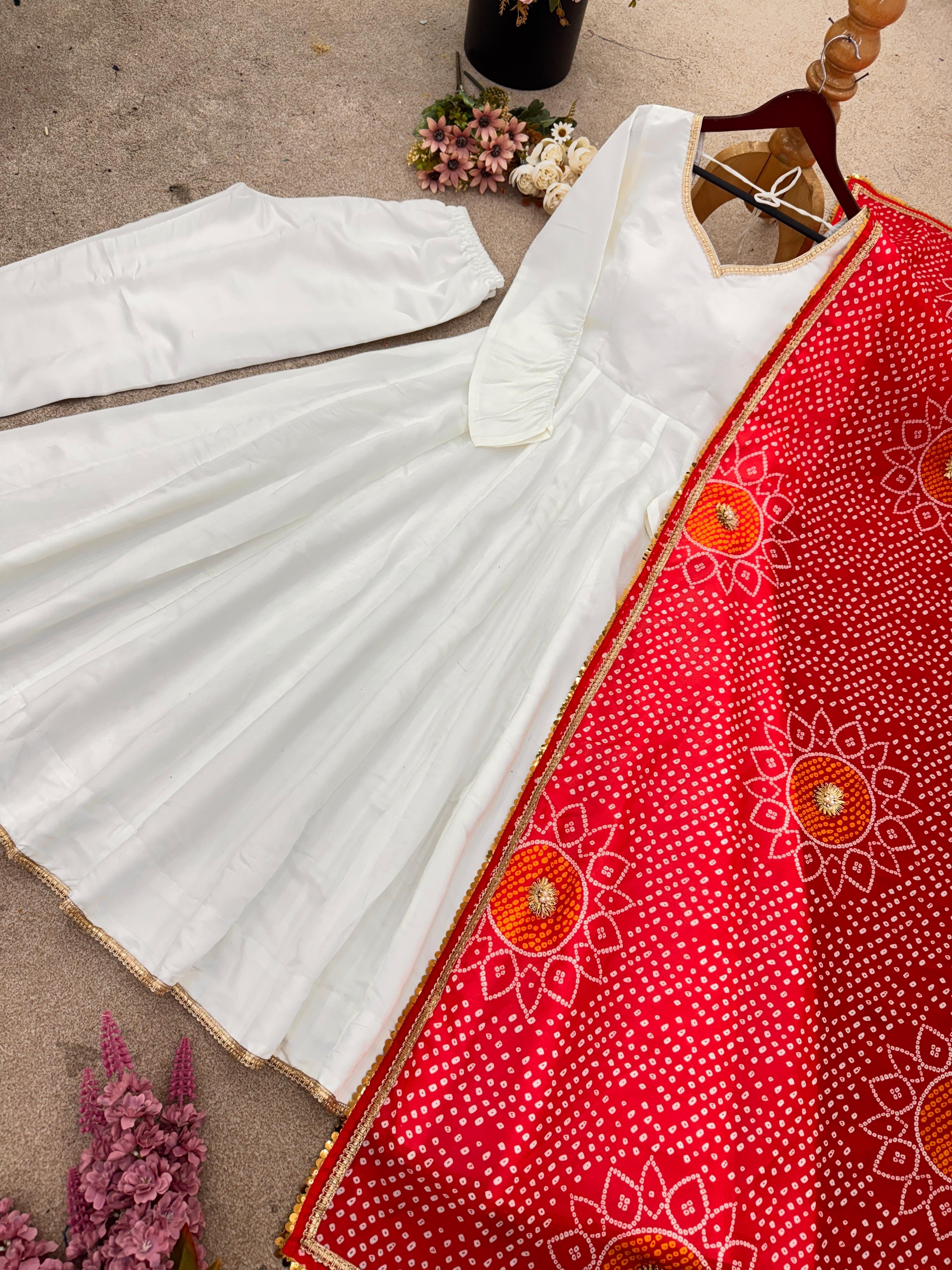 Roman Silk Anarkali Suit Set
