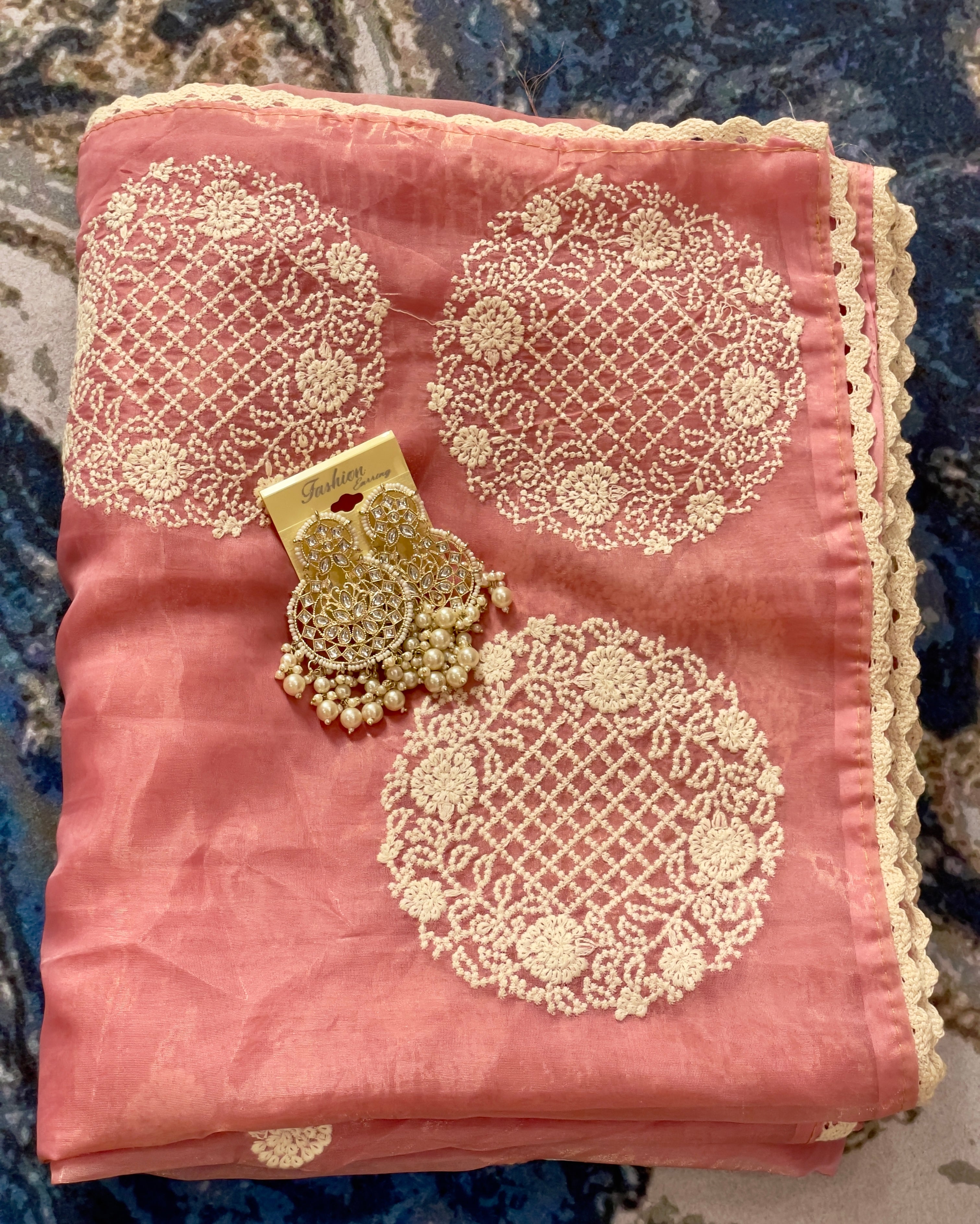 Noor-e-Gulaab Organza Saree