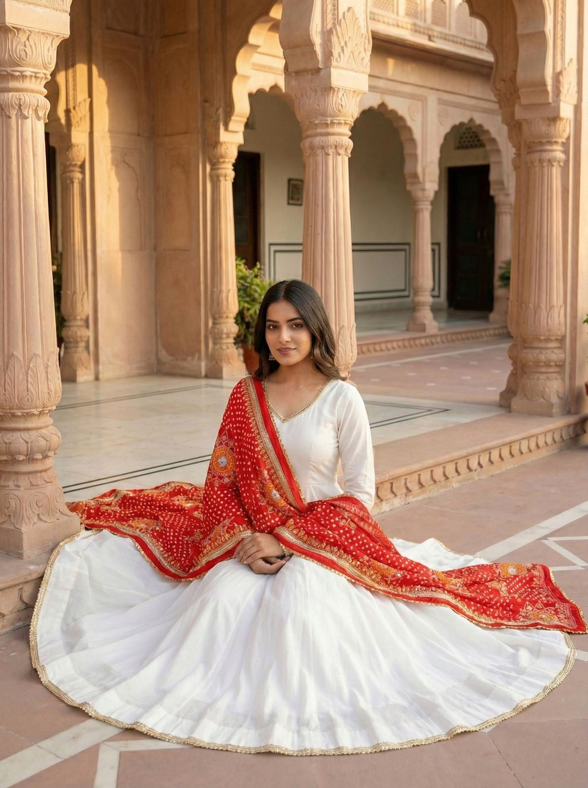 Roman Silk Anarkali Suit Set