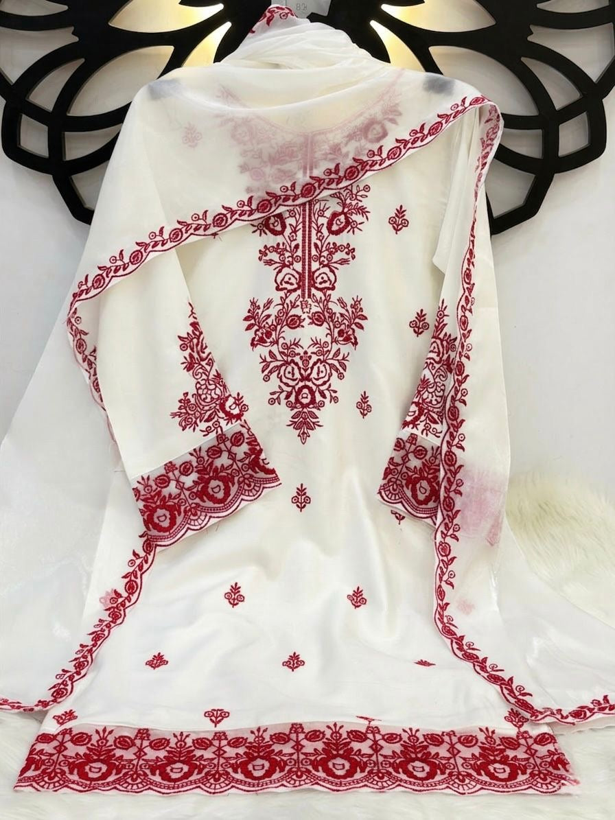 Elegant Rayon Cotton Farshi Suit Set with GMY Silk Embroidered Dupatta