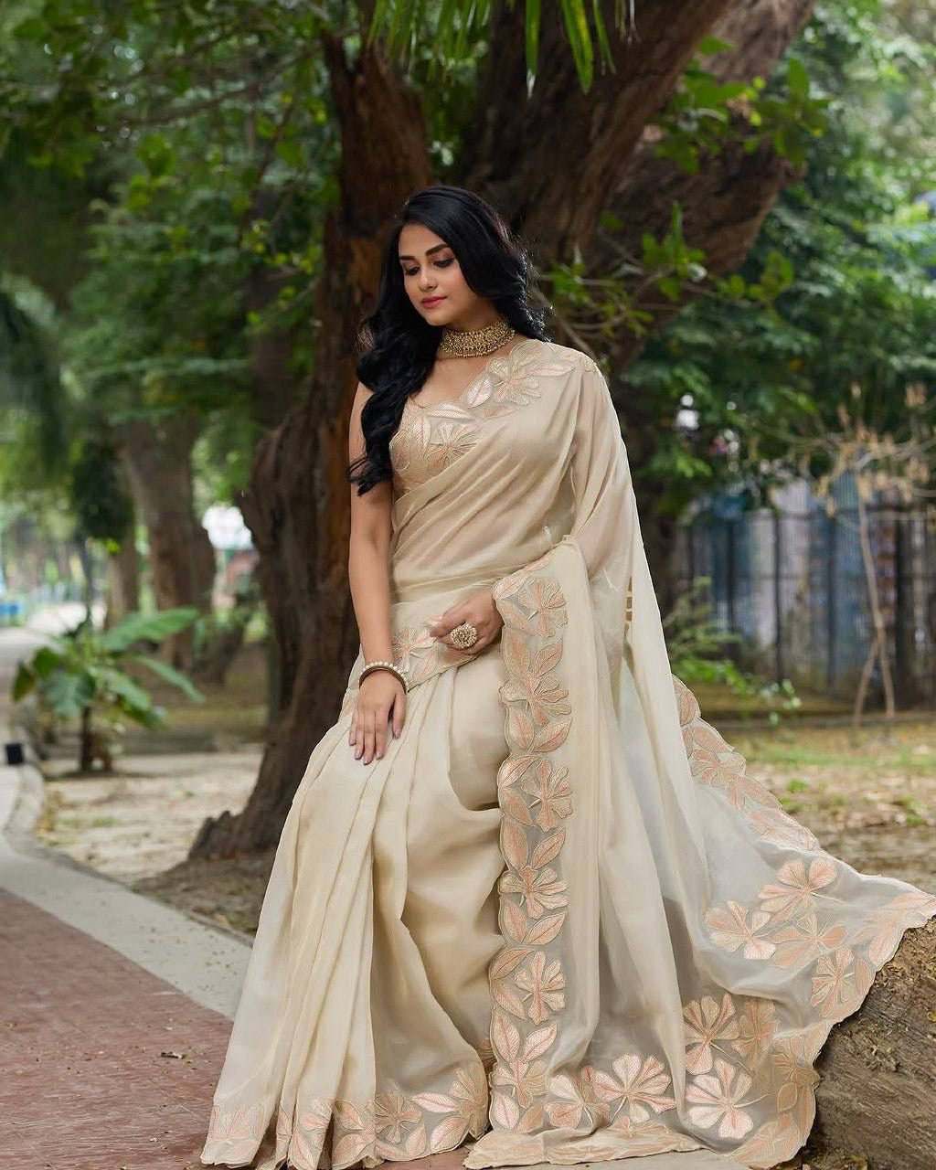 Premium Sindhur Organza Silk Saree✨