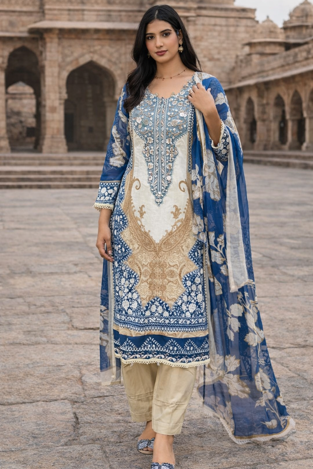 Berry Silk Hand Mirror Work Suit Set