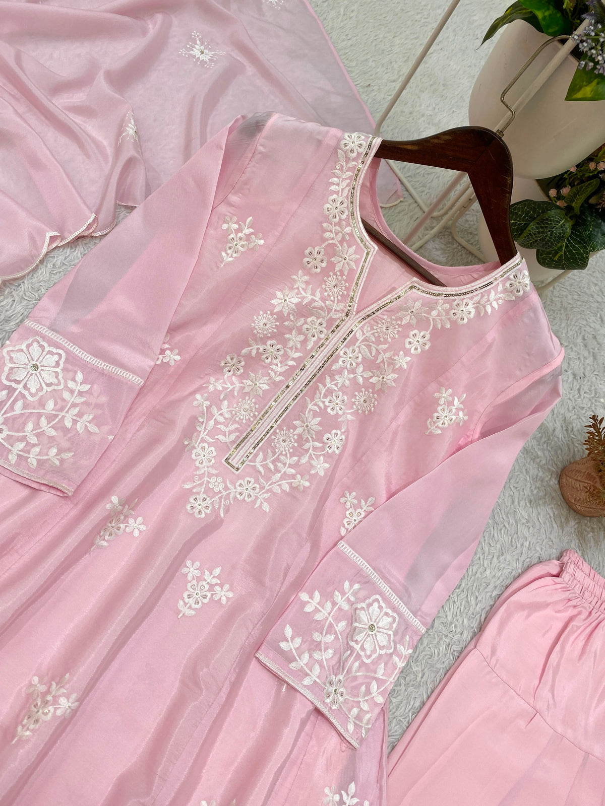 Noor-E-Nazam Sequence Embroidered Salwar Suit