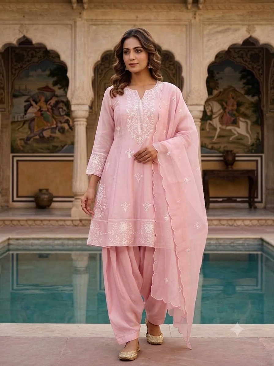 Noor-E-Nazam Sequence Embroidered Salwar Suit