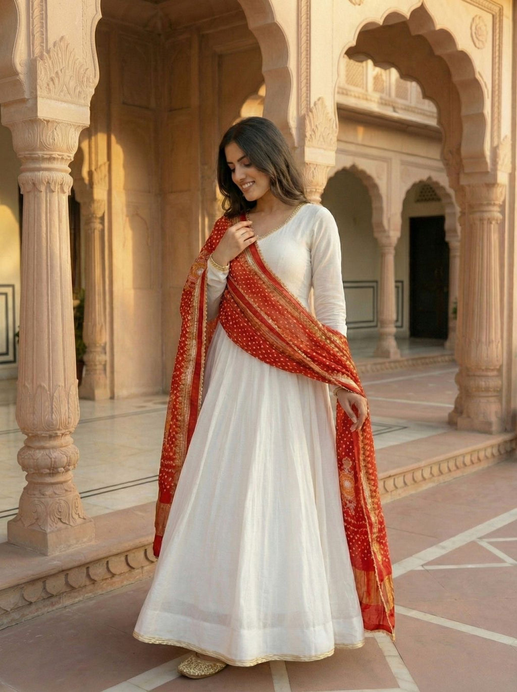 Roman Silk Anarkali Suit Set
