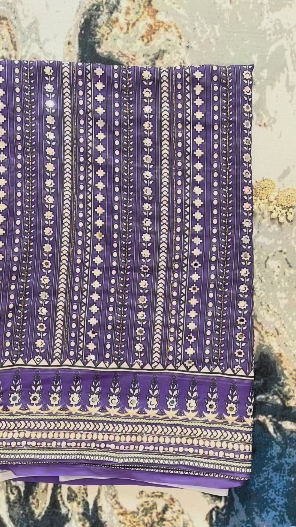 ✨ Noor-e-Mirror Fox Georgette Saree💙